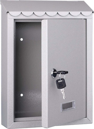 Cassetta Postale Parete In Acciaio Buca Lettere Posta Esterno Con Chiave Grigio Fai da te/Ferramenta/Cassette della posta e accessori/Cassette postali con fissaggio a parete Trade Shop italia - Napoli, Commerciovirtuoso.it