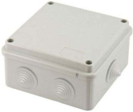 Cassetta stagna 100 x 100 con passacavi colore grigio
