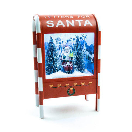 Cassetta postale per lettere in plastica con movimento e luci batteria decorazione natalizia