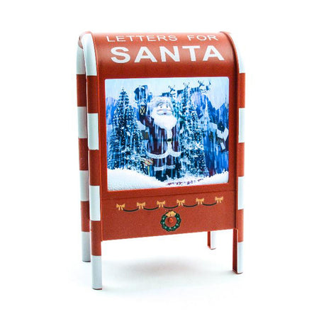 Cassetta postale per lettere in plastica con movimento e luci batteria decorazione natalizia
