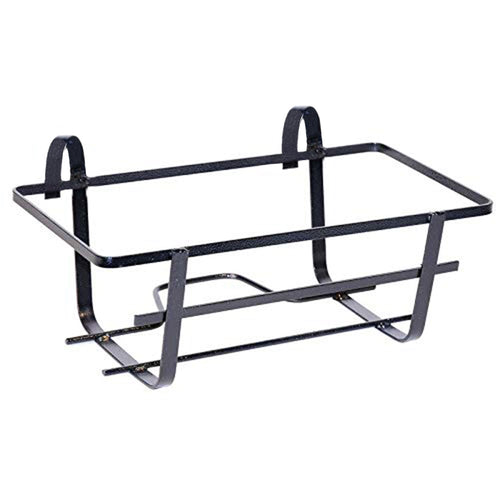 Balconiera fissa Tulipano portavaso rettangolare in ferro battuto fioriera Made in Italy