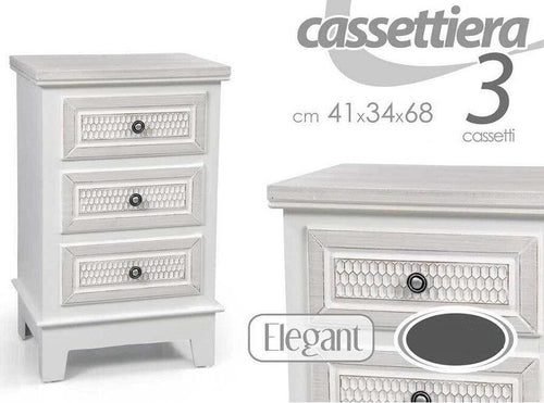 Cassettiera 3 Cassetti Comodino Slim Mobile Elegant In Legno 41x34x68cm 801112 Casa e cucina/Arredamento/Camera da letto/Comò e cassettiere Trade Shop italia - Napoli, Commerciovirtuoso.it
