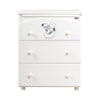 Cassettiera a 3 cassetti Picci Mambo con decoro BIANCA
