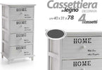 Cassettiera 4 Cassetti 78x40x31cm Comodino Home Bianco Legno Shabby Multiuso Casa, arredamento e bricolage > Arredamento > Mobili e Accessori Trade Shop italia - Napoli, Commerciovirtuoso.it