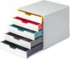 Cassettiera 5 cassetti colorati - bianco ghiaccio - cassetti 5 cm - Durable Casa e cucina/Arredamento/Studio/Mobiletti e credenze/Cassetti Eurocartuccia - Pavullo, Commerciovirtuoso.it