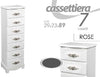 Cassettiera 7 Cassetti Settimino Slim Salvaspazio Shabby Rose 89x29x23cm 574306 Casa e cucina/Organizzazione interni/Porta oggetti cassetti e scaffali/Cassettiere Trade Shop italia - Napoli, Commerciovirtuoso.it