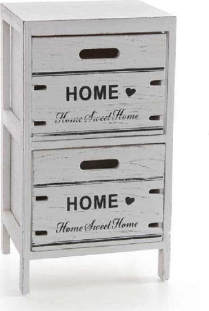 Cassettiera Comodino Home 2 Cassetti Legno Bianco Anticato 53x30x24cm Shabby 787980 Casa e cucina/Arredamento/Camera da letto/Comò e cassettiere Trade Shop italia - Napoli, Commerciovirtuoso.it