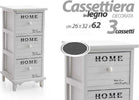 Cassettiera Con 3 Cassetti H62 26x32cm Decorazione Home Bianca Legno Moderno Casa e cucina/Organizzazione interni/Porta oggetti cassetti e scaffali/Cassettiere Trade Shop italia - Napoli, Commerciovirtuoso.it