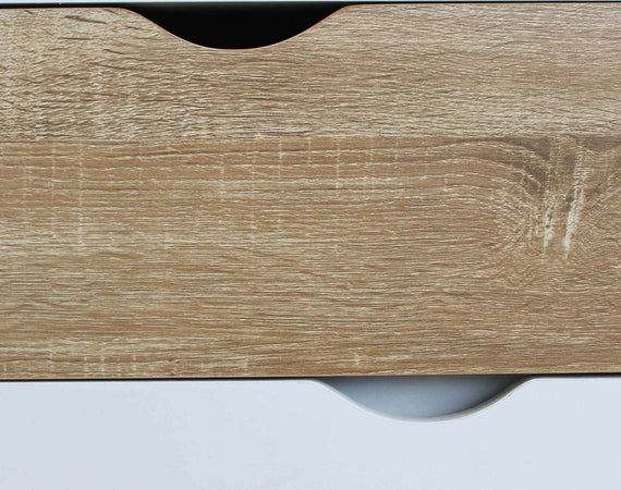 Cassettiera con 3 cassetti, mobile basso Theodore guide in metallo h 82 cm Casa e cucina/Organizzazione interni/Porta oggetti cassetti e scaffali/Cassettiere Decor Space - Altamura, Commerciovirtuoso.it