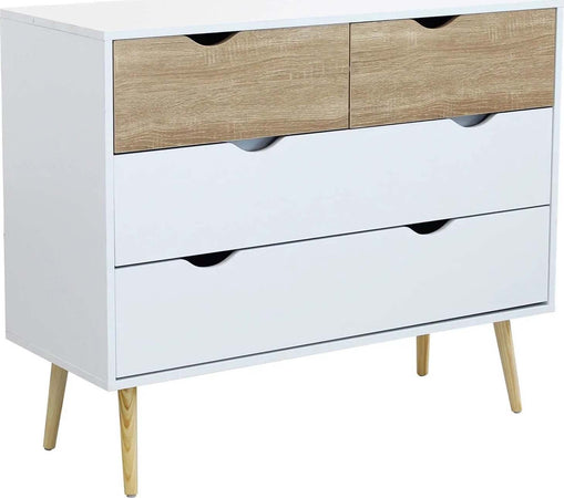 Cassettiera con 4 cassetti, mobile Terence guide in metallo h 82 cm Casa e cucina/Organizzazione interni/Porta oggetti cassetti e scaffali/Cassettiere Decor Space - Altamura, Commerciovirtuoso.it