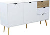 Cassettiera con 5 cassetti, mobile basso Bradley guide in metallo h 82 cm Casa e cucina/Organizzazione interni/Porta oggetti cassetti e scaffali/Cassettiere Decor Space - Altamura, Commerciovirtuoso.it