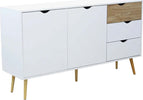 Cassettiera con 5 cassetti, mobile basso Bradley guide in metallo h 82 cm Casa e cucina/Organizzazione interni/Porta oggetti cassetti e scaffali/Cassettiere Decor Space - Altamura, Commerciovirtuoso.it