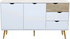 Cassettiera con 5 cassetti, mobile basso Bradley guide in metallo h 82 cm Casa e cucina/Organizzazione interni/Porta oggetti cassetti e scaffali/Cassettiere Decor Space - Altamura, Commerciovirtuoso.it