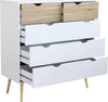 Cassettiera con 5 cassetti, mobile basso Wesley guide in metallo h 101 cm Casa e cucina/Organizzazione interni/Porta oggetti cassetti e scaffali/Cassettiere Decor Space - Altamura, Commerciovirtuoso.it