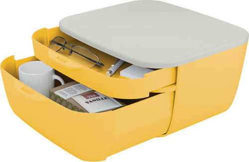 Cassettiera Cosy - 2 scomparti - giallo - Leitz Casa e cucina/Arredamento/Studio/Mobiletti e credenze/Cassetti Eurocartuccia - Pavullo, Commerciovirtuoso.it