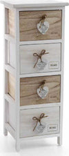Cassettiera Cuore Pendente 4 Cassetti In Legno Bicolore Home 80x26x32cm 793387 Casa e cucina/Arredamento/Camera da letto/Comò e cassettiere Trade Shop italia - Napoli, Commerciovirtuoso.it