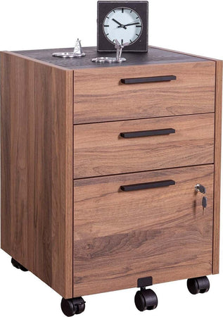 Cassettiera Da Ufficio 3 Cassetti Per Scrivania Da Vinci Noce Con Chiave E Ruote Casa e cucina/Arredamento/Studio/Mobiletti e credenze/Cassetti Decor Space - Altamura, Commerciovirtuoso.it