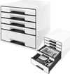 Cassettiera Drawer Cabinet Cube 5 - 28 7x27x36 3 cm - bianco - Leitz Casa e cucina/Arredamento/Studio/Mobiletti e credenze/Cassetti Eurocartuccia - Pavullo, Commerciovirtuoso.it
