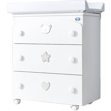 Cassettiera Fasciatoio Pali Birillo Bianco