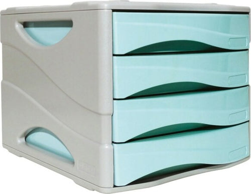 Cassettiera keep Clour Pastel - 25x32 cm - cassetti 5 cm - grigio-azzurro - Arda Casa e cucina/Arredamento/Studio/Mobiletti e credenze/Cassetti Eurocartuccia - Pavullo, Commerciovirtuoso.it