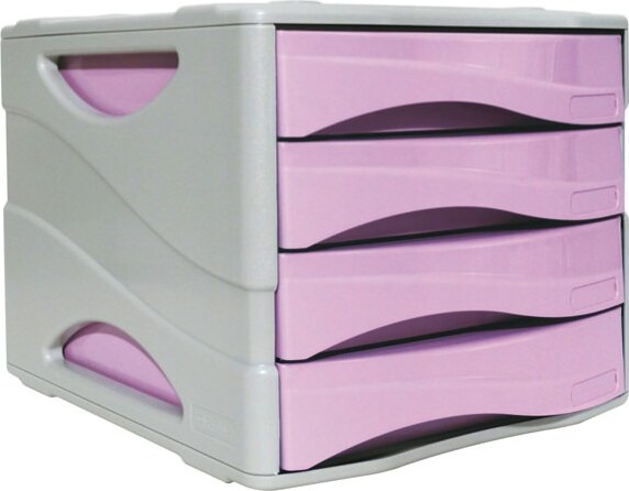 Cassettiera Keep Colour Pastel - 25x32 - cassetti 5 cm - grigio-lilla - Arda Casa e cucina/Arredamento/Studio/Mobiletti e credenze/Cassetti Eurocartuccia - Pavullo, Commerciovirtuoso.it