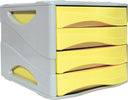 Cassettiera Keep Colour Pastel - 25x32 cm - cassetti 5 cm - grigio-giallo - Arda Casa e cucina/Arredamento/Studio/Mobiletti e credenze/Cassetti Eurocartuccia - Pavullo, Commerciovirtuoso.it