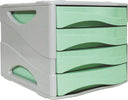 Cassettiera keep Colour Pastel - 25x32 cm - cassetti 5 cm - grigio-verde - Arda Casa e cucina/Arredamento/Studio/Mobiletti e credenze/Cassetti Eurocartuccia - Pavullo, Commerciovirtuoso.it