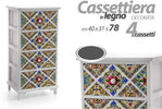 Cassettiera Legno 4 Cassetti Mediterraneo Cucina Bagno Camera 78x40x31cm 829376 Casa e cucina/Organizzazione interni/Porta oggetti cassetti e scaffali/Cassettiere Trade Shop italia - Napoli, Commerciovirtuoso.it