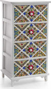 Cassettiera Legno 4 Cassetti Mediterraneo Cucina Bagno Camera 78x40x31cm 829376 Casa e cucina/Organizzazione interni/Porta oggetti cassetti e scaffali/Cassettiere Trade Shop italia - Napoli, Commerciovirtuoso.it