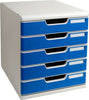 Cassettiera Modulo A4 - 28 8 x 32 x 35 cm - 5 cassetti - grigio-blu - Exacompta Casa e cucina/Arredamento/Studio/Mobiletti e credenze/Cassetti Eurocartuccia - Pavullo, Commerciovirtuoso.it