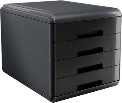 Cassettiera Mydesk - 29 5x38 5x28 2 cm - 4 cassetti da 4 5 cm - grigio-nero - Arda Casa e cucina/Arredamento/Studio/Mobiletti e credenze/Cassetti Eurocartuccia - Pavullo, Commerciovirtuoso.it