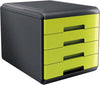 Cassettiera Mydesk - 29 5x38 5x28 2 cm - 4 cassetti da 4 5 cm - grigio-verde - Arda Casa e cucina/Arredamento/Studio/Mobiletti e credenze/Cassetti Eurocartuccia - Pavullo, Commerciovirtuoso.it