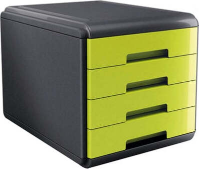 Cassettiera Mydesk - 29 5x38 5x28 2 cm - 4 cassetti da 4 5 cm - grigio-verde - Arda Casa e cucina/Arredamento/Studio/Mobiletti e credenze/Cassetti Eurocartuccia - Pavullo, Commerciovirtuoso.it