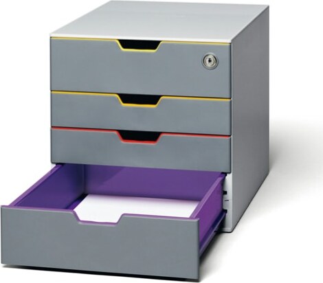 Cassettiera Varicolor Safe - 28x29 2x35 6 cm - 4 cassetti - Durable Casa e cucina/Arredamento/Studio/Mobiletti e credenze/Cassetti Eurocartuccia - Pavullo, Commerciovirtuoso.it