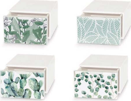 Cassetto-ordinatore-Domoliving-QBM028-QBOX-DECO-MINI-Green-Assortito