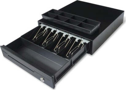 Cassetto portadenaro KE350 - 35x40 5x9 cm - nero - Iternet Cancelleria e prodotti per ufficio/Archivio ufficio e accessori per scrivania/Casseforti portamonete e contabanconote/Contabanconote Eurocartuccia - Pavullo, Commerciovirtuoso.it