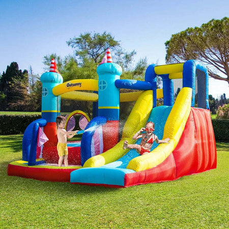 Castello-Gonfiabile-4-in-1-Bimbi-3-8-Anni,-Scivolo-e-Piscina,-265x260x200cm-GB9342-054V90GB9
