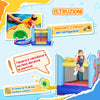 Castello-Gonfiabile-Gigante-e-Rimbalzante-per-Bambini-3-8-Anni-con-Scivolo,-Piscina-e-Gonfiatore-3.6x1.75x1.8m-MN4342-022V90MN4