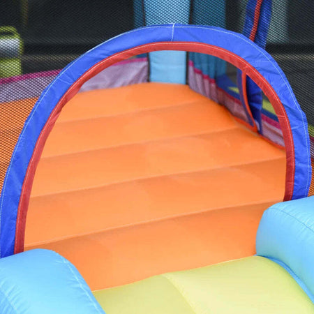 Castello-Gonfiabile-Gigante-e-Rimbalzante-per-Bambini-3-8-Anni-con-Scivolo,-Piscina-e-Gonfiatore-3.6x1.75x1.8m-MN4342-022V90MN4