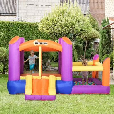 Castello-Gonfiabile-per-Bambini-da-Giardino,-Parco-Acquatico-Gionfiabile-con-Scivolo,-Trampolino-e-Piscina-,-Multicolor,-280x-250x170cm-MN2342-020V90MN2