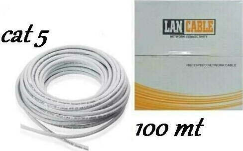 CAT 5 Matassa 100mt Cavo di Rete LAN UTP Ethernet Bobina Internet CCTV ADSL Elettronica/Informatica/Accessori/Cavi e accessori/Cavi/Cavi Ethernet Zencoccostore - Formia, Commerciovirtuoso.it