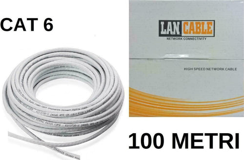 CAT 6 Matassa 100mt Cavo di Rete LAN UTP Ethernet Bobina Internet CCTV ADSL Elettronica/Informatica/Accessori/Cavi e accessori/Cavi/Cavi Ethernet Zencoccostore - Formia, Commerciovirtuoso.it