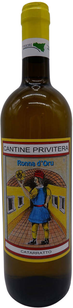 Catarratto Vino Bianco di Sicilia Bottiglia Cl.75 Vino Igt Terre Siciliane Cantine Privitera 14% Vol Vino per Pesci e Crostacei vino Tesori Di Sicilia - Nicosia, Commerciovirtuoso.it