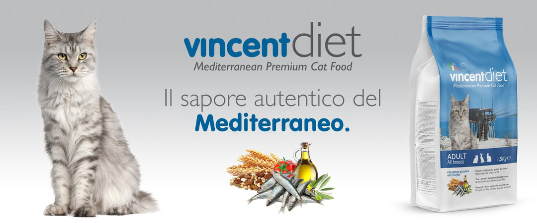 Crocchette Vincent per gatti My Diet 1,5 kg a base di pesce, cereali e verdura