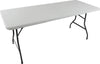 CATE - tavolo catering pieghevole salvaspazio in metallo e abs 180x75 Bianco