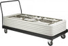 CATE - tavolo catering pieghevole salvaspazio in metallo e abs 180x75 Bianco
