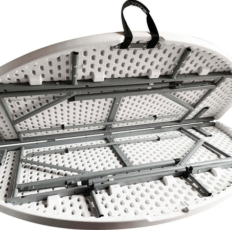 CATE---tavolo-catering-pieghevole-salvaspazio-in-metallo-e-abs-tondo-150-Bianco-Milani-Home