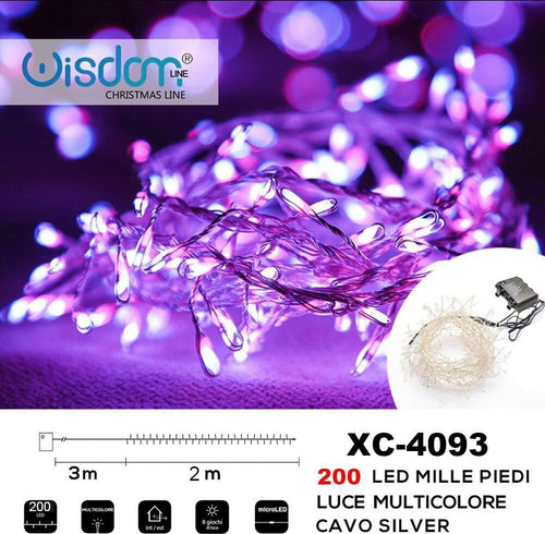 Catena 200 Led Mille Piedi Effetto Ramo Luce Multicolore A Batteria Xc-4093 Illuminazione/Illuminazione per esterni/Catene luminose Trade Shop italia - Napoli, Commerciovirtuoso.it