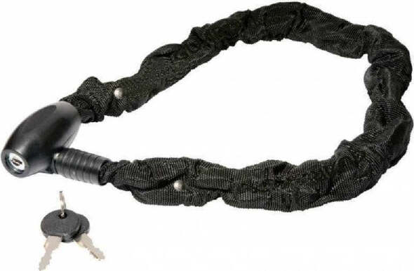 Catena-Antifurto-Lucchetto-Bici-Bicicletta-Scooter-Rivestita-Tessuto-90-Cm