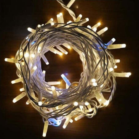 Catena-bianca-luminosa-prolungabile-blu-10MT-100-led-con-10-FLASH-ghiaccio-luci-di-Natale-da-esterno-LUCE-FREDDA-CALDA-BLU